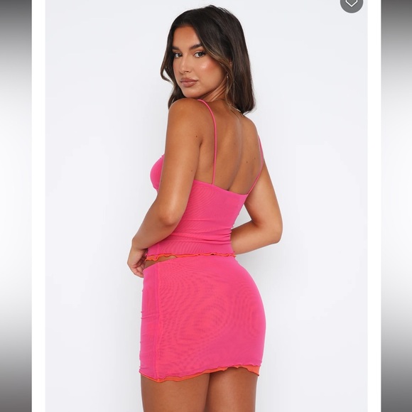 White Fox Boutique Perfect Symphony Crop Hot Pink (S) - Picture 4 of 5